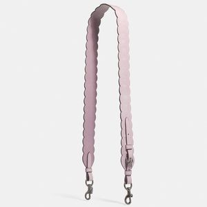 Coach scalloped detail leather bag strap